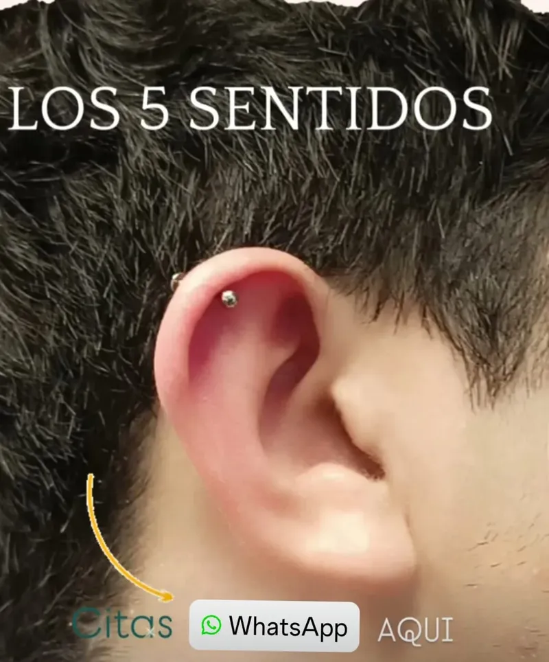 Piercing chico oreja