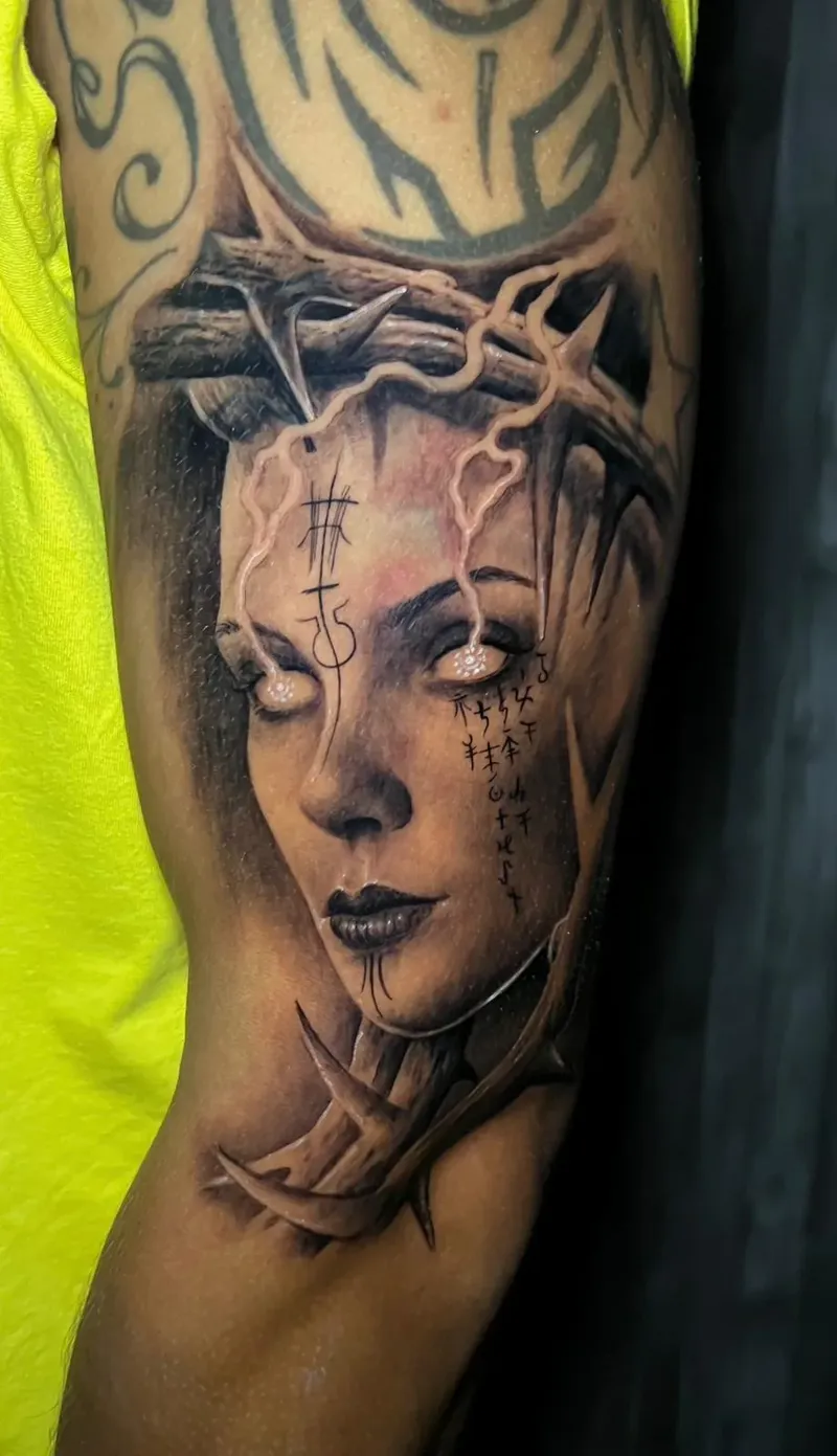 Tattoo Chica sin ojos