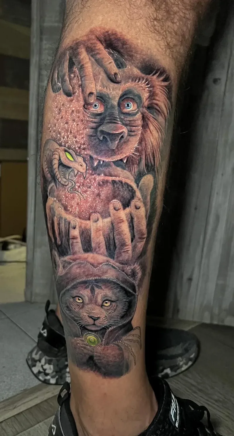 Tattoo Mono Rey Leon