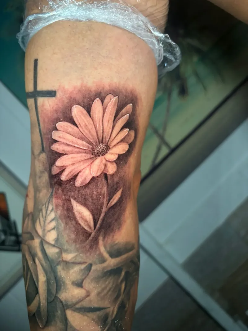 Tattoo Margarita con tallo