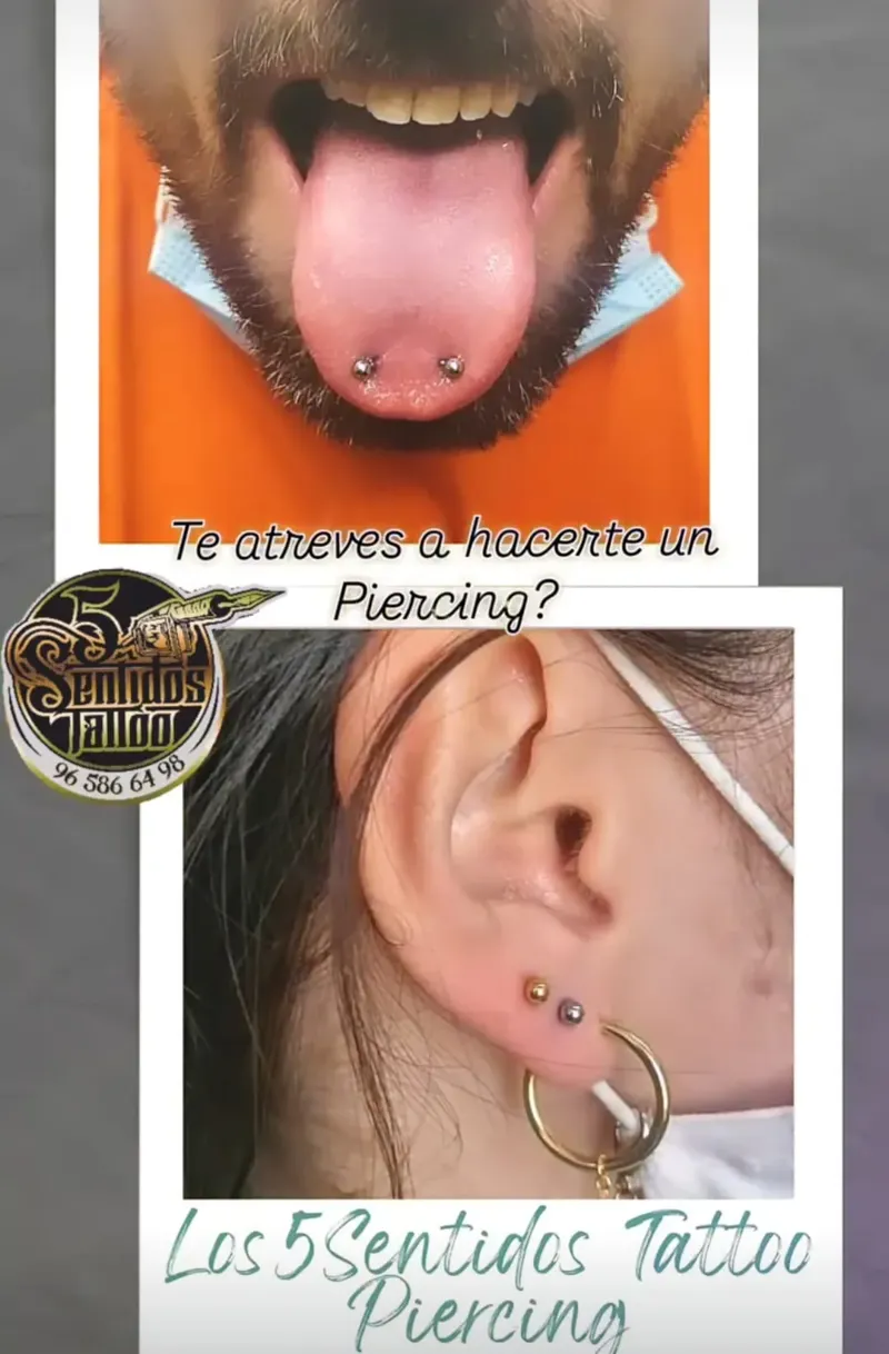 Piercing lengua y oreja