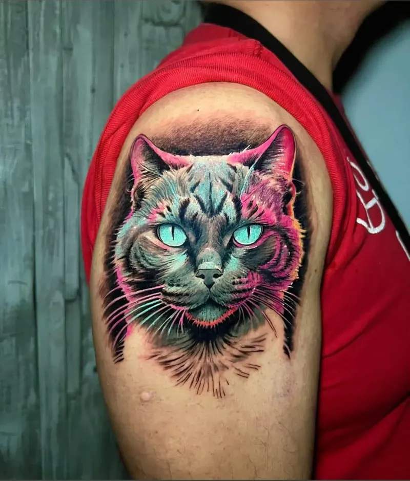 Tattoo Gato Neon