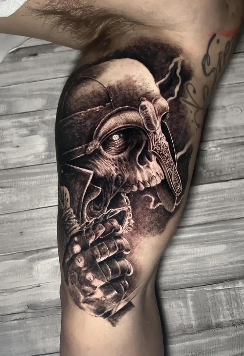 Tattoo Calavera Guerrero