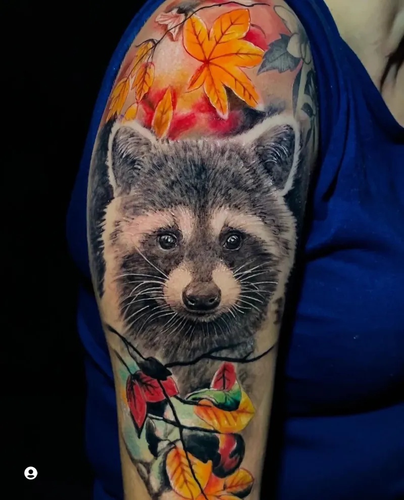 Tattoo Mapache realista