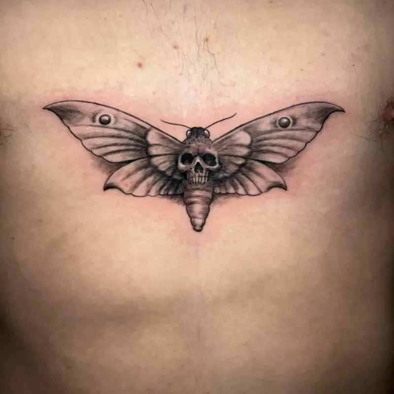 Tattoo polilla con calavera