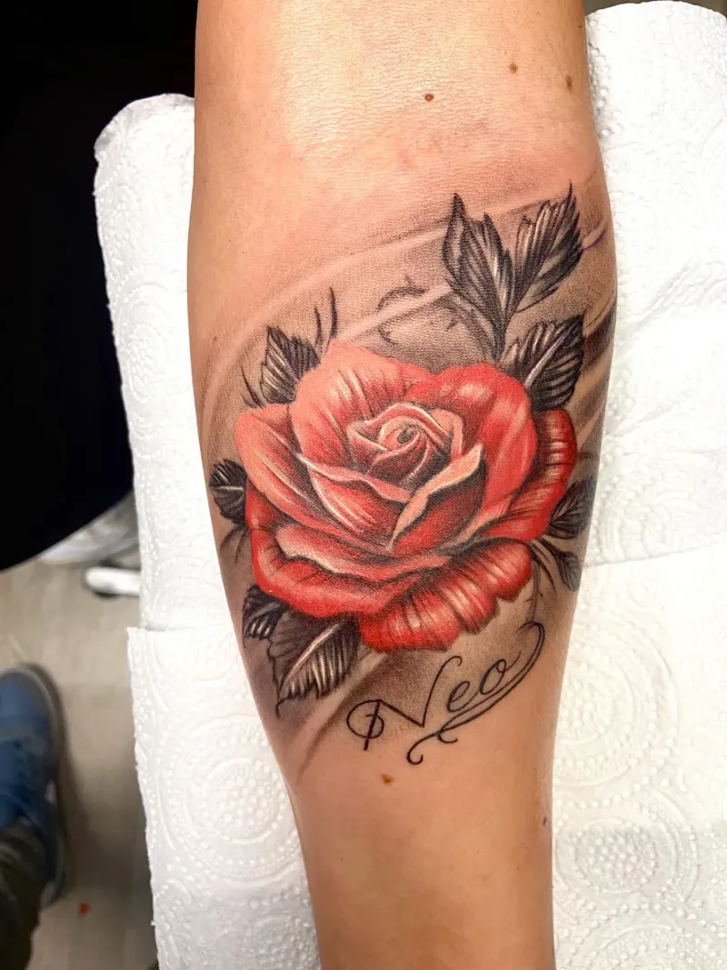 Tattoo Rosa roja