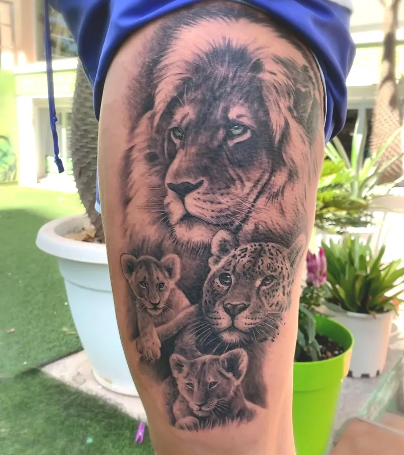 Tattoo Leon y sus hijos