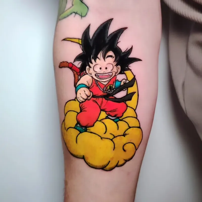 Tattoo Goku en su nube